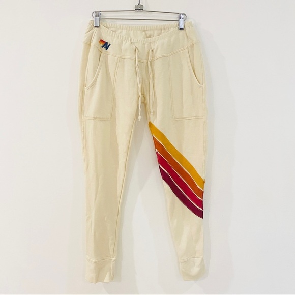 Aviator Nation sweatpants in cream - Picture 1 of 8